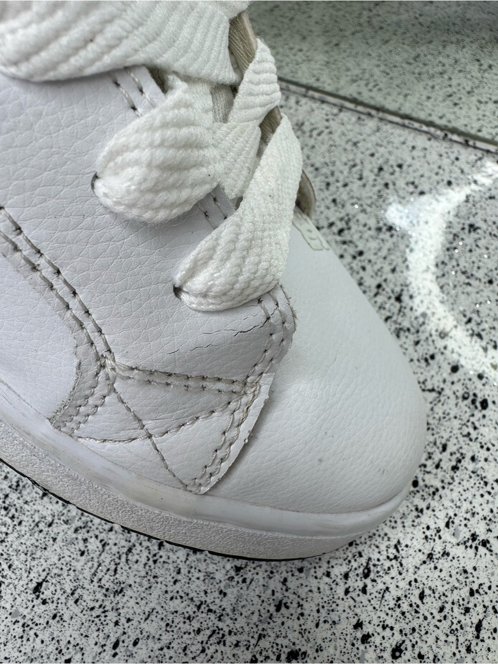 DC White and Black Skate Sneakers with Large Logo - Picture 9 of 11